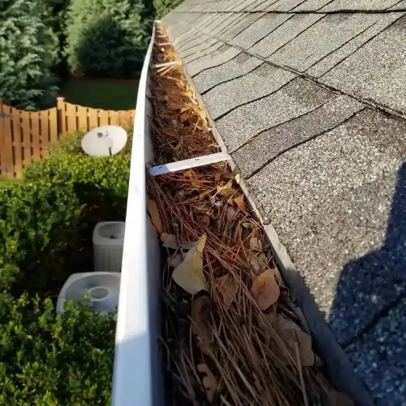 gutter cleaning before after